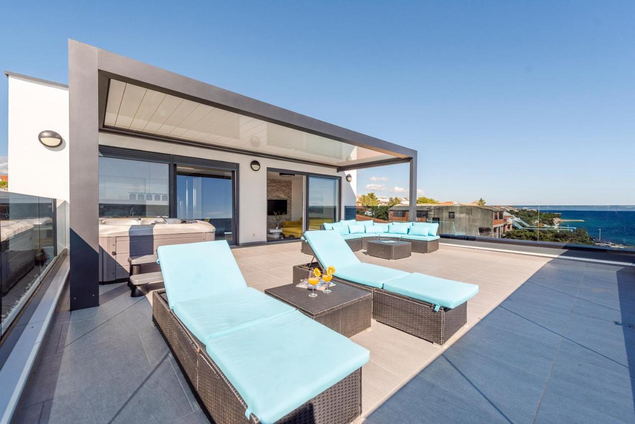 Mediteran Luxury Penthouse With Jacuzzi Mandre Dış mekan fotoğraf